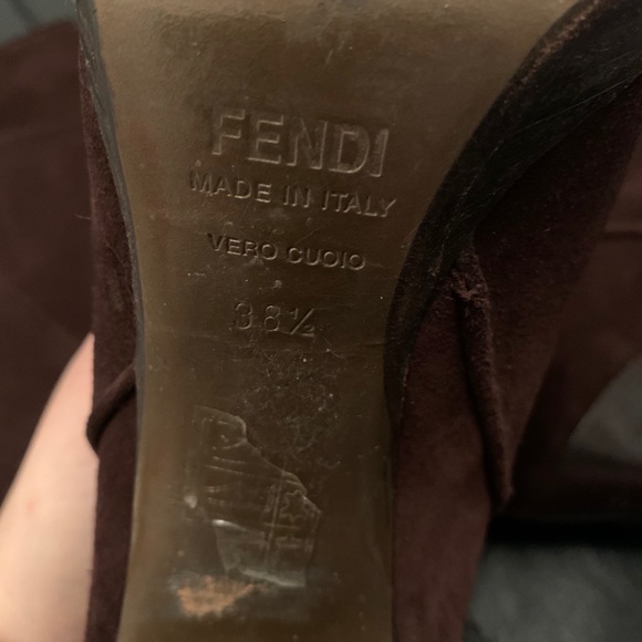 Suede Authentic Fendi Boots - Picture 3 of 5